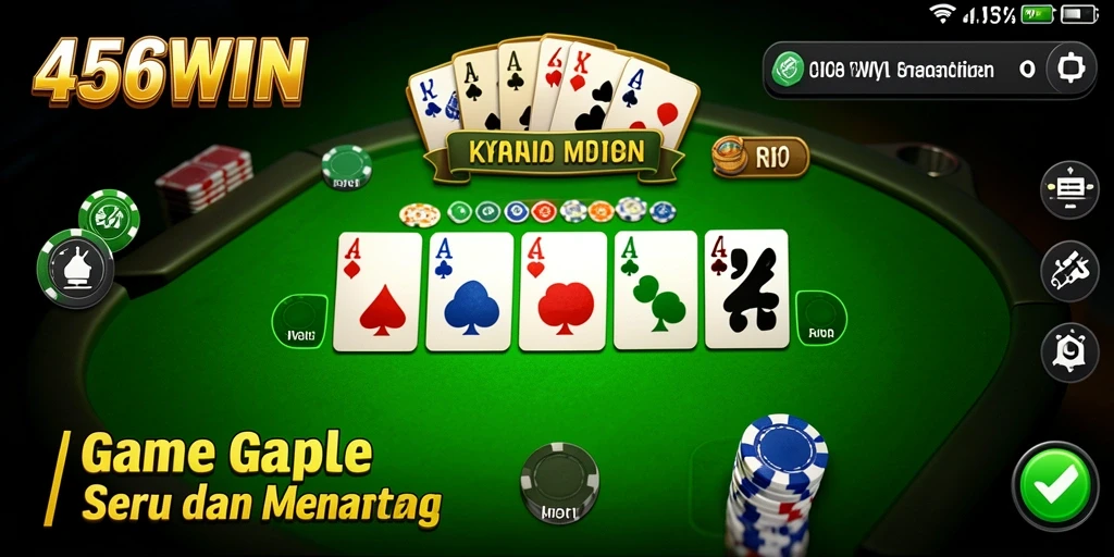 Tampilan menawan dari gameplay Gaple di 456WIN.