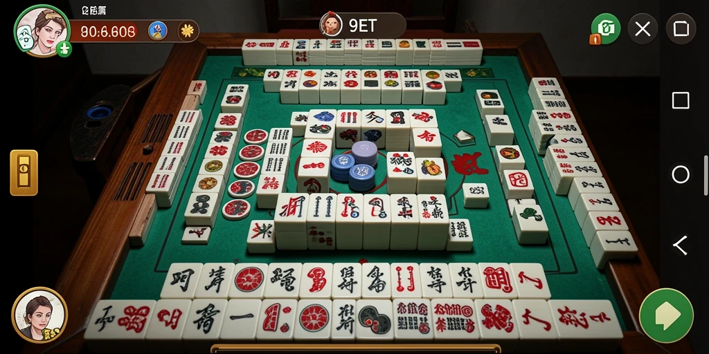 Tampilan gameplay Mahjong yang menawan dari 9ET.