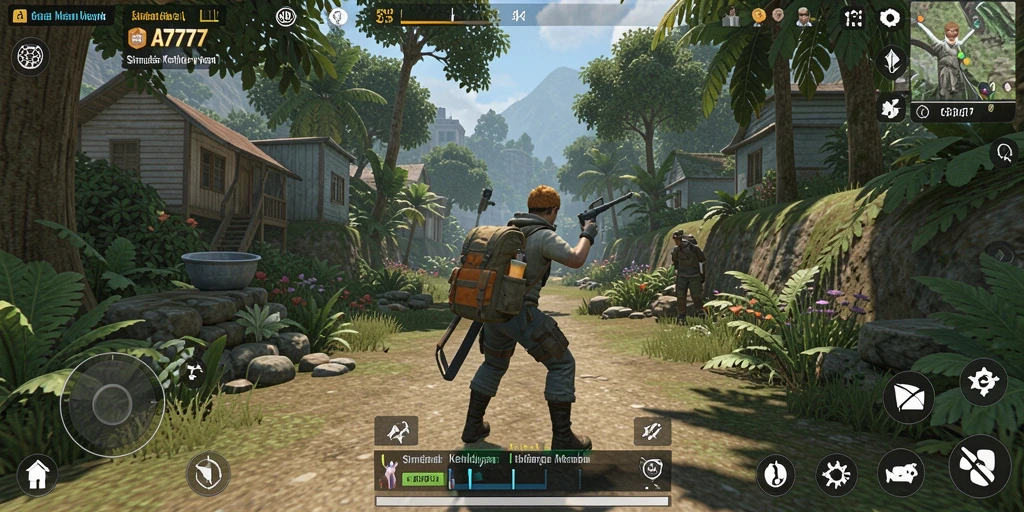 Tangkapan layar A7777 menampilkan momen gameplay simulasi kehidupan yang mengasyikkan.