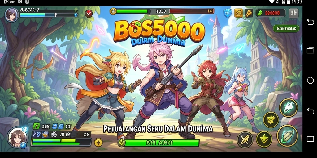 Tangkapan layar menunjukkan aksi seru dalam permainan Anime.