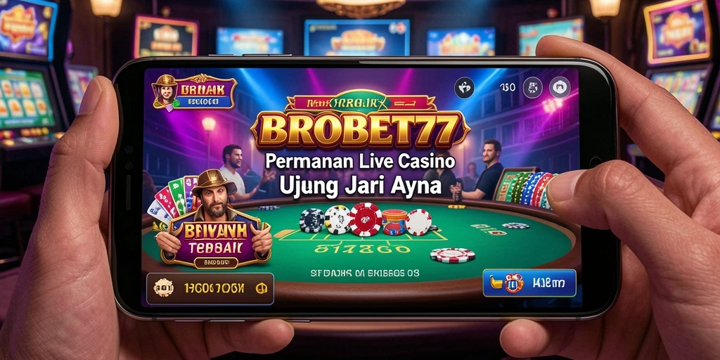Tampilan gameplay Live Casino yang menarik dan interaktif di BROBET77.