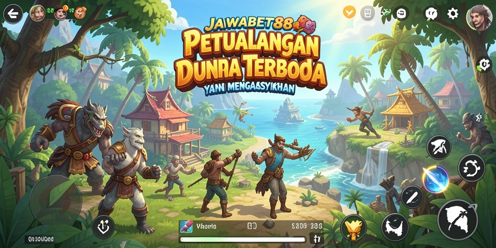 Tangkapan layar gameplay JAWABET88 menunjukkan dunia terbuka yang menakjubkan.