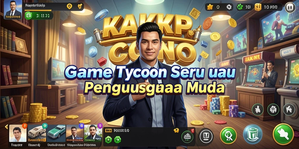 Screenshot gameplay KAKRP menampilkan pengelolaan bisnis yang seru dan interaktif.