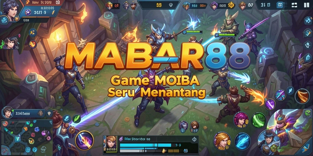 Tampilan gameplay MOBA yang seru dan menarik di MABAR88.