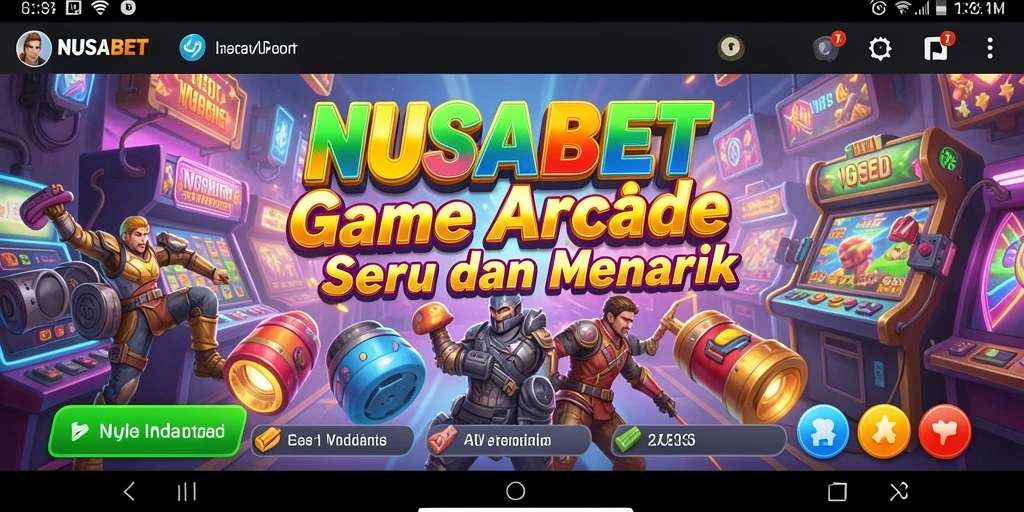 Tangkapan layar NUSABET menunjukkan aksi seru dalam gameplay Arcade.