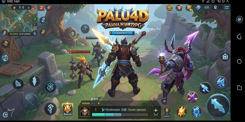 Tampilan menarik dari gameplay PALU4D dalam petualangan MMORPG.