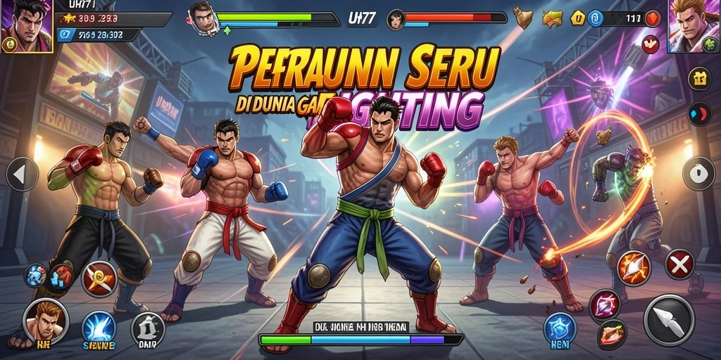 Tampilan aksi pertarungan mendebarkan di UH77 dengan efek visual menakjubkan.